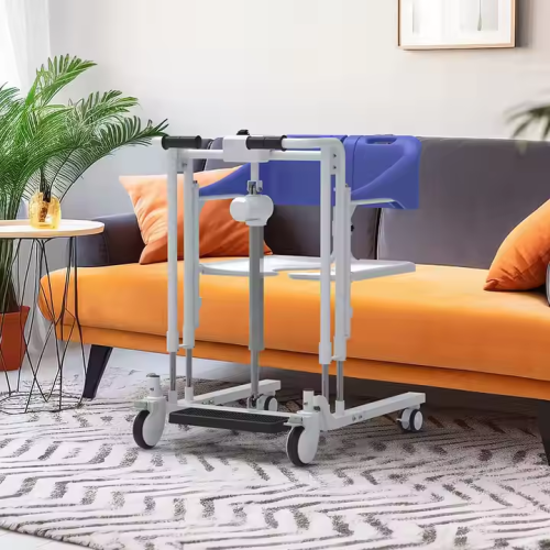 Seat with a Toilet on Wheels with an Electric Lift, Wide Improved