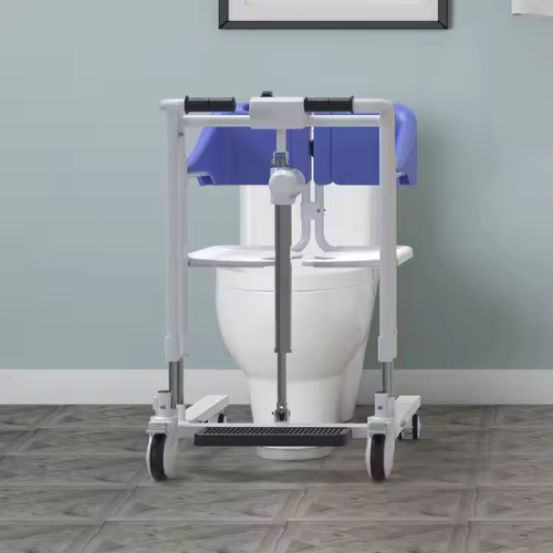 Seat with a Toilet on Wheels with an Electric Lift, Wide Improved