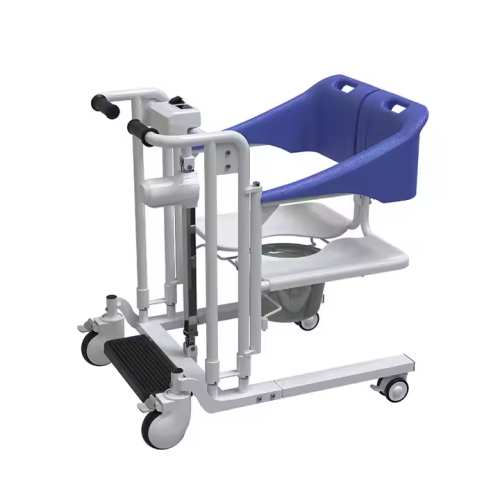 Seat with a Toilet on Wheels with an Electric Lift, Wide Improved