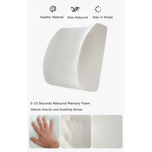 Gel back pillow with memory effect