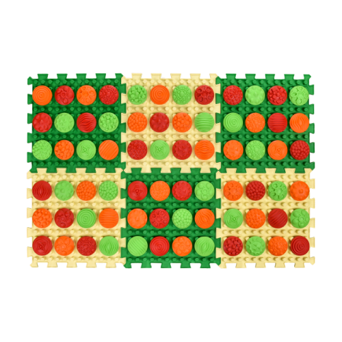 Massage mat "Ortek Mix Puzzles" 6 elements + 6 sets of modules "Patterns"