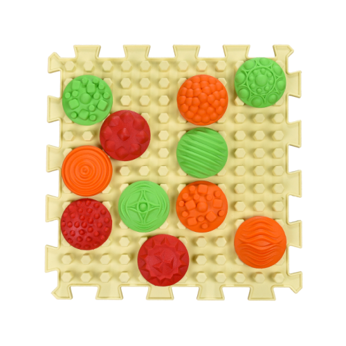 Massage mat "Puzzle Mix" HONEYCOMB 1 element + set of modules "Patterns"