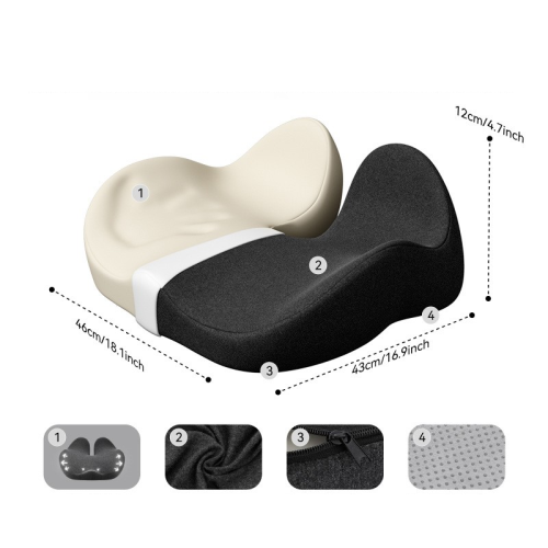 Оrthopedic seat cushion with coccyx relief