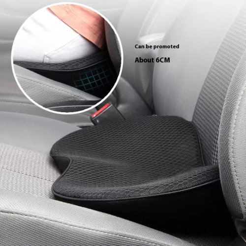 Anatomical seat cushion with raised seating for deep seats