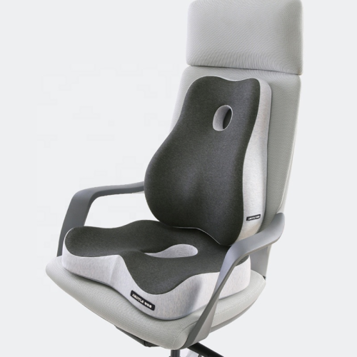 Anatomical cushion set for sitting and back support
