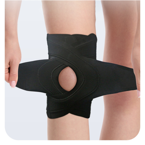 Compression knee brace for support and stabilization