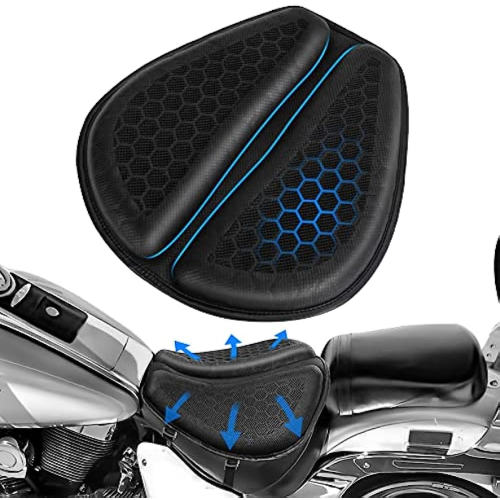 Honeycomb gel cushion for motorcycle, moped seat
