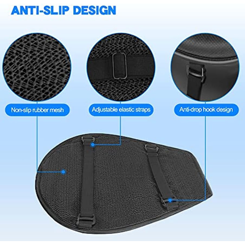 Honeycomb gel cushion for motorcycle, moped seat