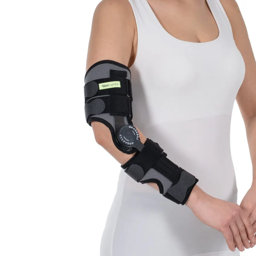 W219 Elbow Brace with Hinged Angle Adjustment Mechanism Left