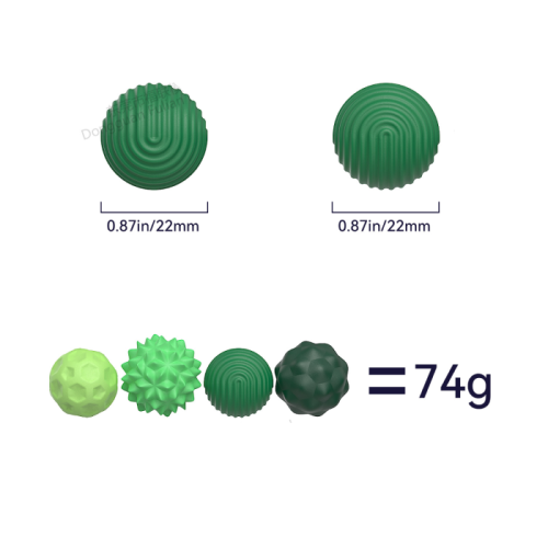 Sensory magnetic balls, green set of 8 pcs, with case, size M