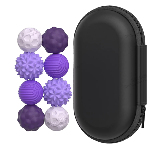Sensory magnetic balls, purple set of 8 pcs, with case, size M
