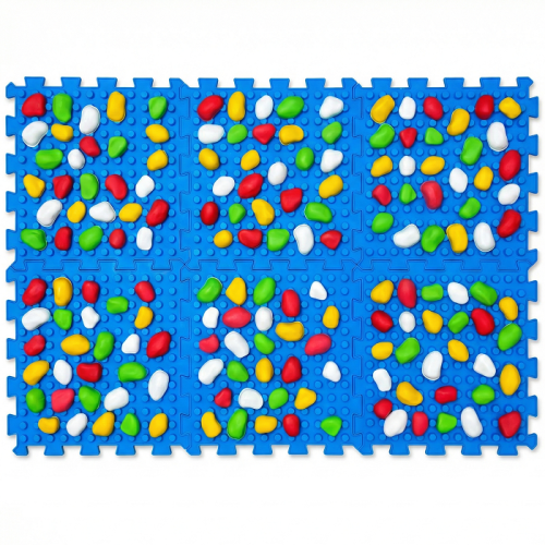 Massage mat "Ortek Mix Puzzles" 6 elements + 6 sets of modules "Pebbles"
