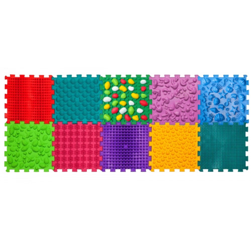 Massage mat "Ortek Mix Puzzles" 10 elements + "Pebbles"