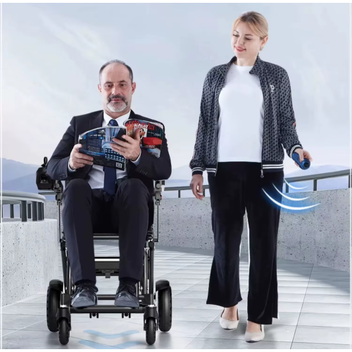 Folding electric wheelchair with remote control Folding electric wheelchair with remote control