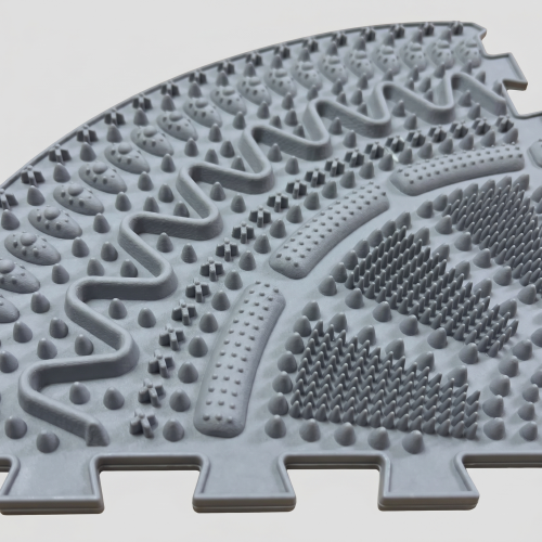 Massage mat Ortek "Spines" 4 sectors Gray