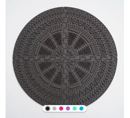 Massage mat Ortek "Spines" 4 sectors Graphite
