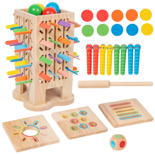 Children's wooden Montessori educational toy 5-in-1