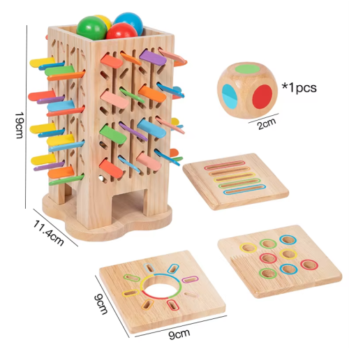 Children's wooden Montessori educational toy 5-in-1