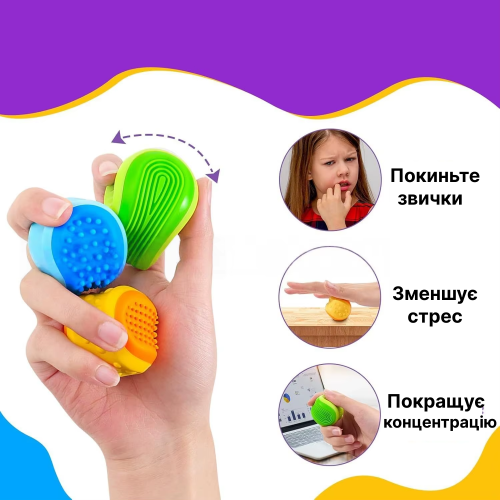 Набор сенсорных разборных мячей-конструкторов со сменными частями, 3 шт. Набор сенсорных разборных мячей-конструкторов со сменными частями, 3 шт.
