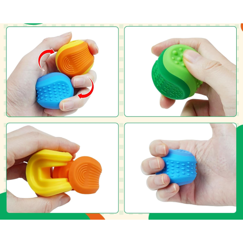 Set of sensory collapsible construction balls with interchangeable parts, 3 pcs. Set of sensory collapsible construction balls with interchangeable parts, 3 pcs.