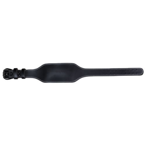 Leather sports belt for weight lifting black