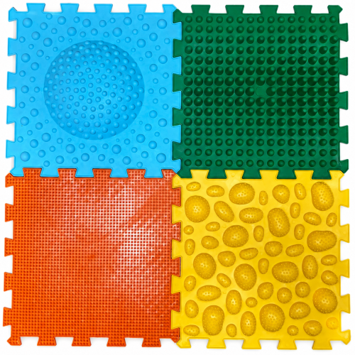 Massage mat "Ortek Mix Puzzles" 4 elements UPDATED