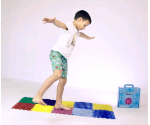 Exercises on massage mats 
