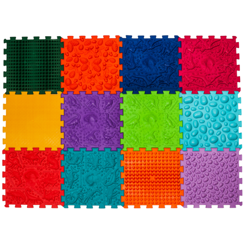 Massage mat Ortek Dinosaurs Puzzles 12 elements