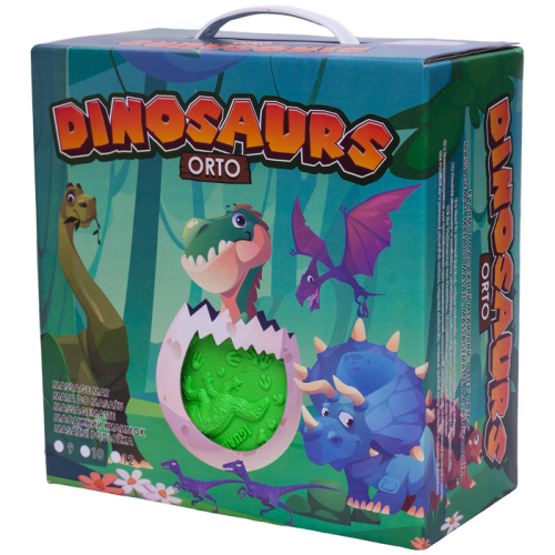 Massage mat Ortek Dinosaurs Puzzles 12 el. + 8 Triangles