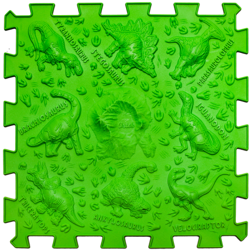 Massage mat Ortek Dinosaurs Puzzles 12 el. + 8 Triangles