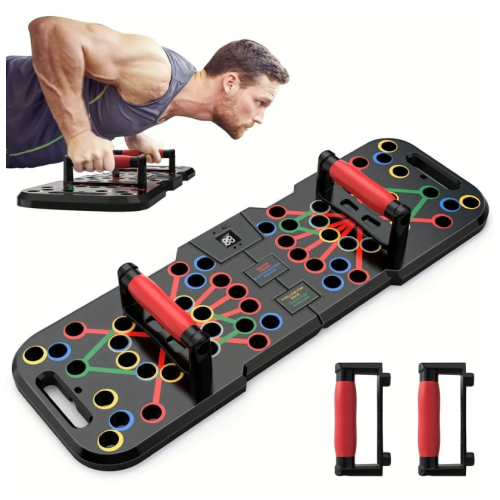 Push-up board with timer and counting