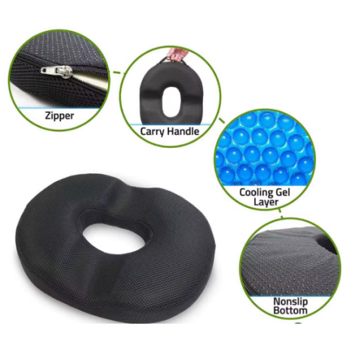Gel seat cushion with memory effect