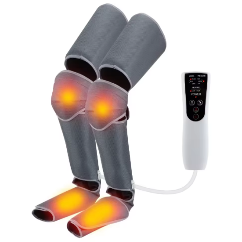 Compression foot massager with heating