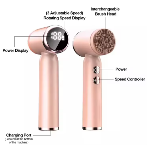 Facial brush massager