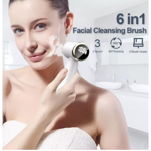 Facial brush massager