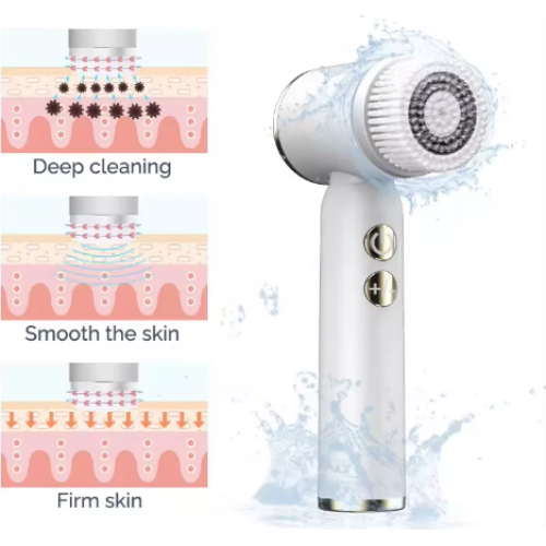 Facial brush massager