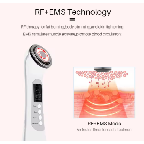 Massager for RF face lifting