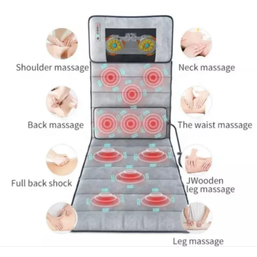 Multifunctional electric massage mat for the entire body, equipped with Shiatsu technology.