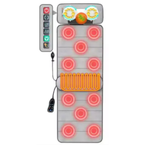 Multifunctional electric massage mat for the entire body, equipped with Shiatsu technology.