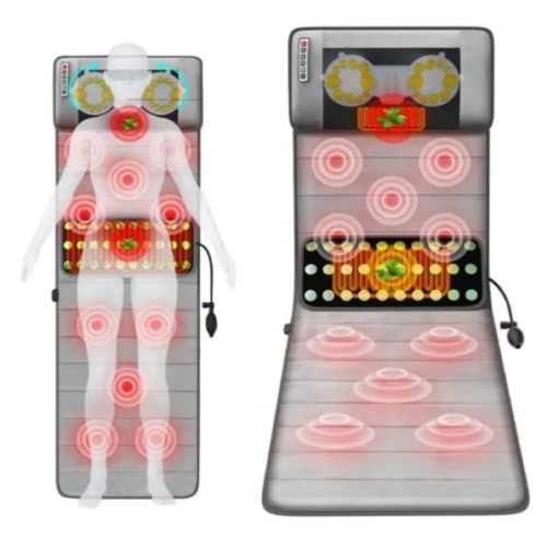 Multifunctional electric massage mat for the entire body, equipped with Shiatsu technology.