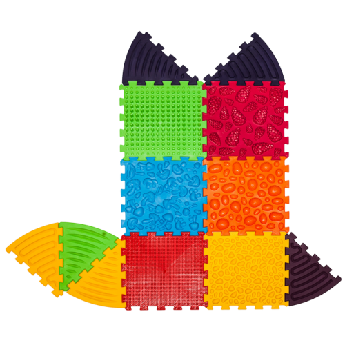 Massage mat Ortek Puzzles 6 el. + 6 Triangles