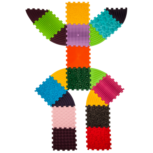 Massage mat Ortek Puzzles 12 el. + 8 Triangles