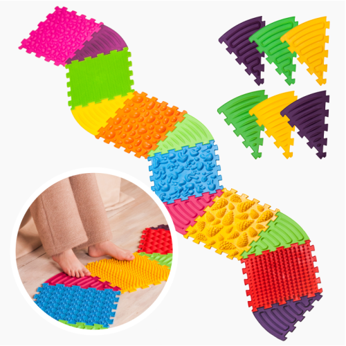 Massage mat Ortek Puzzles 6 el. + 6 Triangles + game as a gift