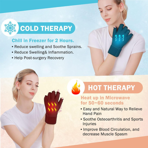 Cooling-warming compress-glove