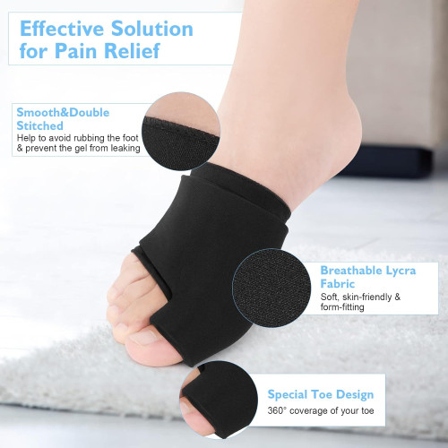Cooling-warming compress for the front part of the foot