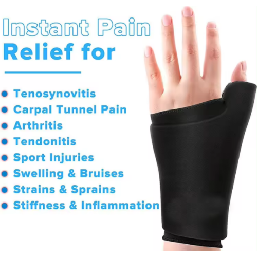 Cooling-warming compress for the wrist
