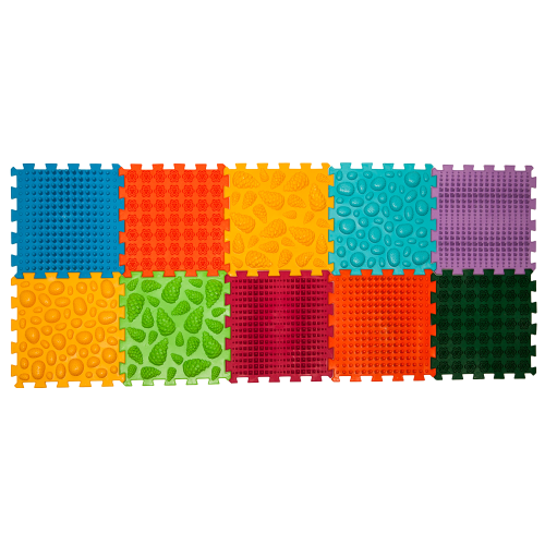 Massage mat for rehabilitation “Ortek Mix” 10 elements Hard