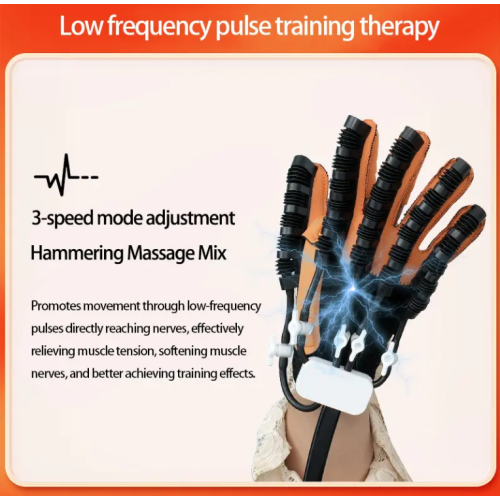 Robot-trainer for the hand and fingers with heating function Right hand side L