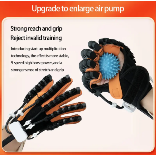 Robot-trainer for the hand and fingers with heating function Right hand side L