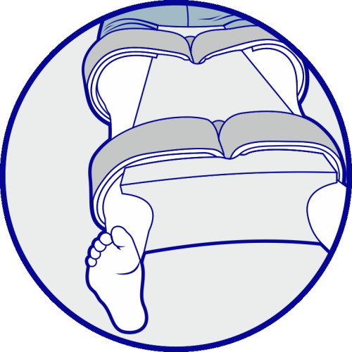 Orthopedic pillow for hip fixation bandage 45x30cm Olvi J2506